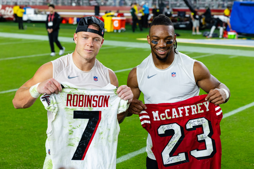 Christian McCaffrey and Bijan Robinson